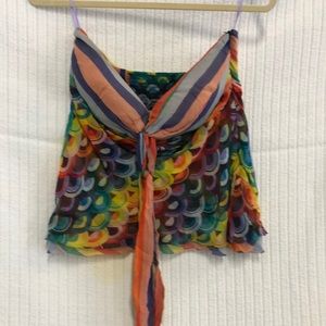 Tibi tank top, rainbow